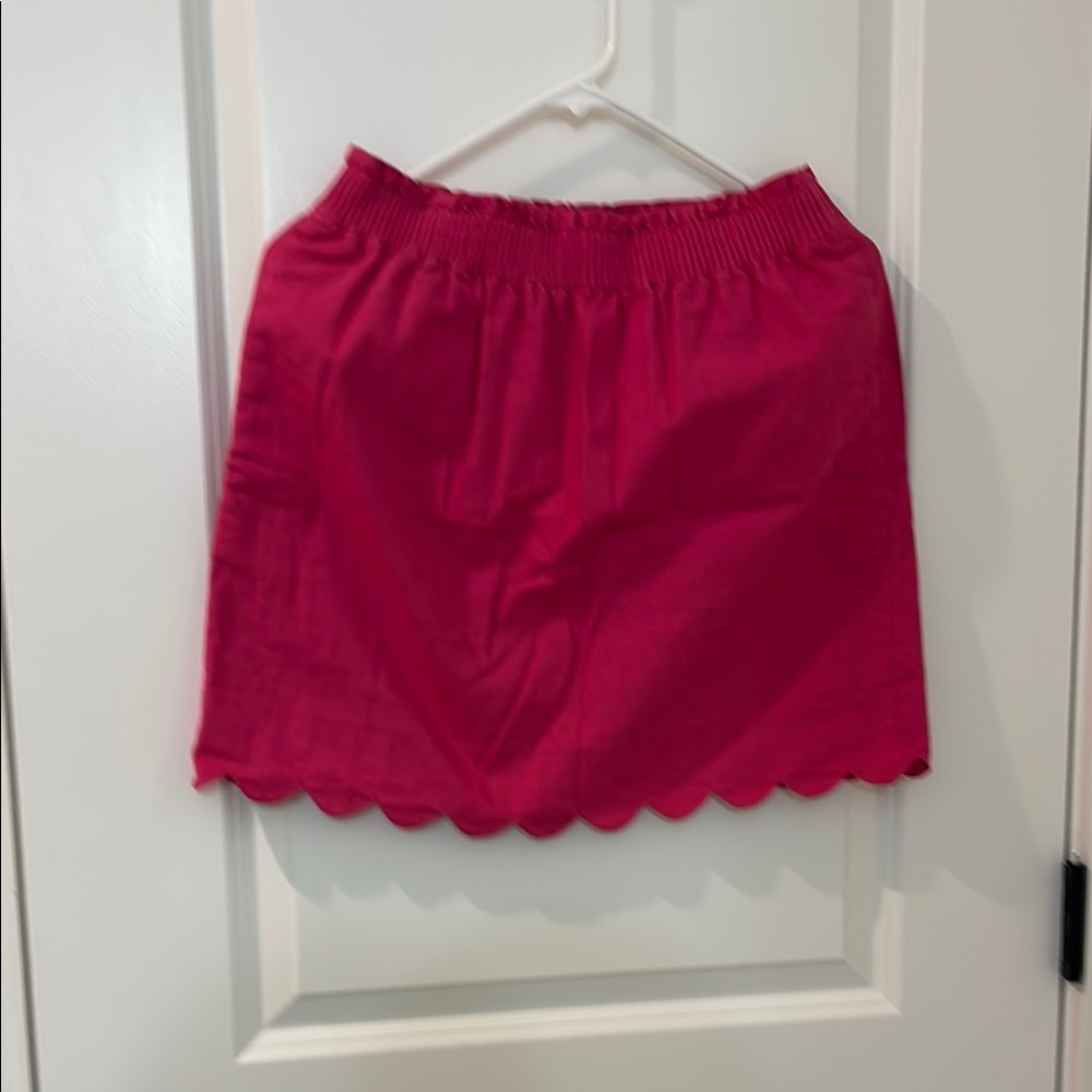 J. Crew Pink Smocked Mini Skirt